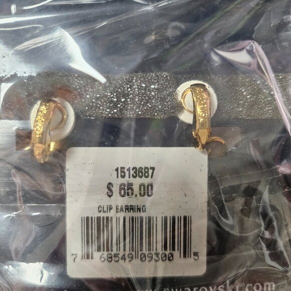 NWT Swarovski Drop Clip on Earrings - Picture 3 of 5
